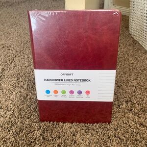 Offigift Hardcover Lined Notebook Journal Red Burgundy New
